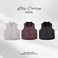 一件多能 时尚百搭洋气翻领保暖显瘦马甲背心坎肩外套YL-263768