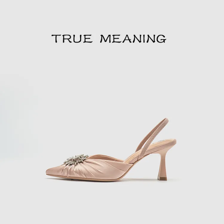 True Meaning【月色潇湘】欧若风羊皮细跟鞋高跟鞋