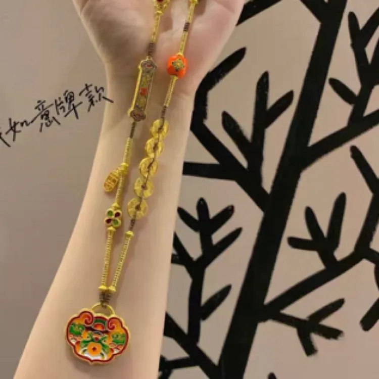 铜合金项链 古法如意项链（吉祥如意）
