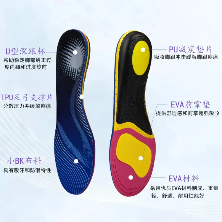 稳践TPU足弓运动支撑缓震垫鞋垫足垫