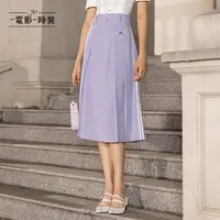 【小余专属】一电影一时装压褶直筒工装风中长半身裙 FEDQ122618