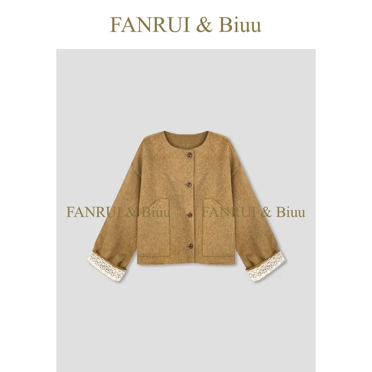 FANRUI/泛芮「牧野游」羊毛复古小众轻奢洋气高级感百搭大衣B18123