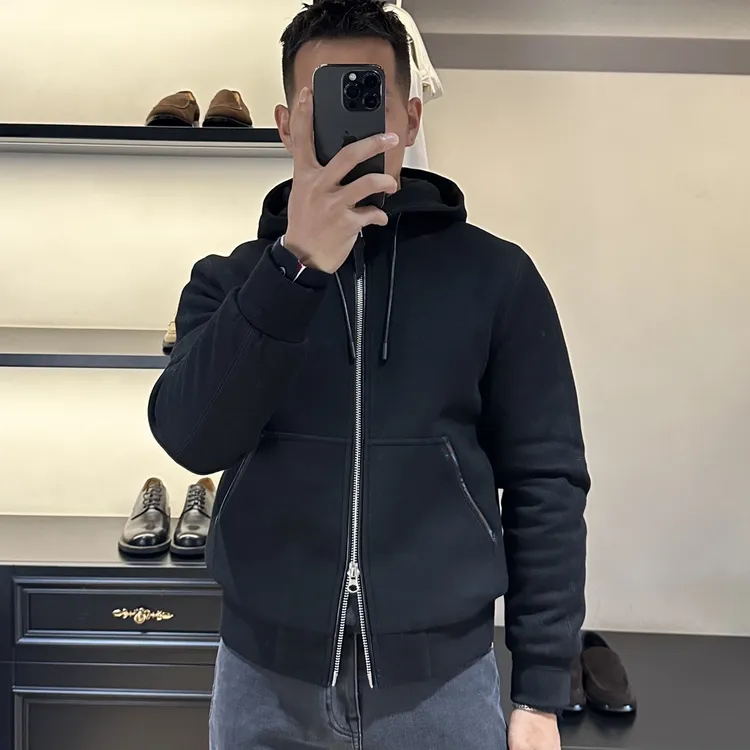 no 退 no 换 ⚠️413# 羊毛混纺夹棉连帽夹克