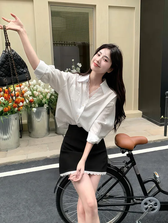 韩剧女主富家千金高级感穿搭套装短裙2025上衣半身裙秋季新款女装