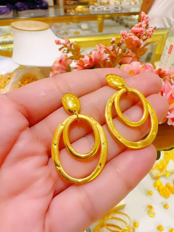 合金耳饰 0.15g  耳环 【6】سېھران مىس قاپىلىما ئالتۇنلىرى