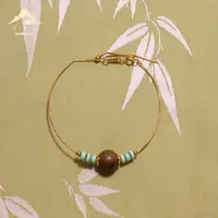 宝梵陀 沉香沉⾹单珠⼿环8437