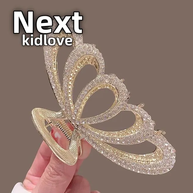 NEXT新款爆款头饰发量多镶钻抓夹简约夏季高级感气质后脑勺鲨鱼夹