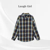 楚楚君 Laugh girl【可露丽】早秋韩版撞色格子外套CL531162J