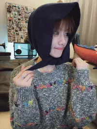 羊毛混纺针织三角巾秋冬韩系护颈毛线小围脖冬季韩版