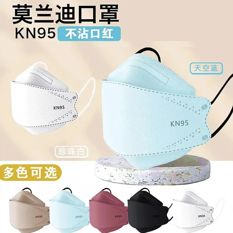 莫兰迪KN95一次性口罩立体四层防护加厚高颜值男女④商品图