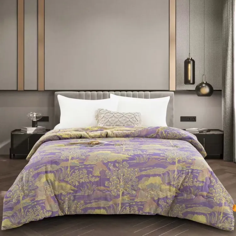 【临江仙单被芯】双层纱冬被春秋被加厚母婴级印花轻奢被芯四季通用