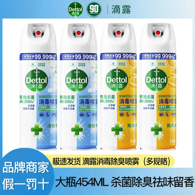 Dettol/滴露鞋袜除臭消毒喷雾大瓶454ml（多规格）杀菌祛味持久留香
