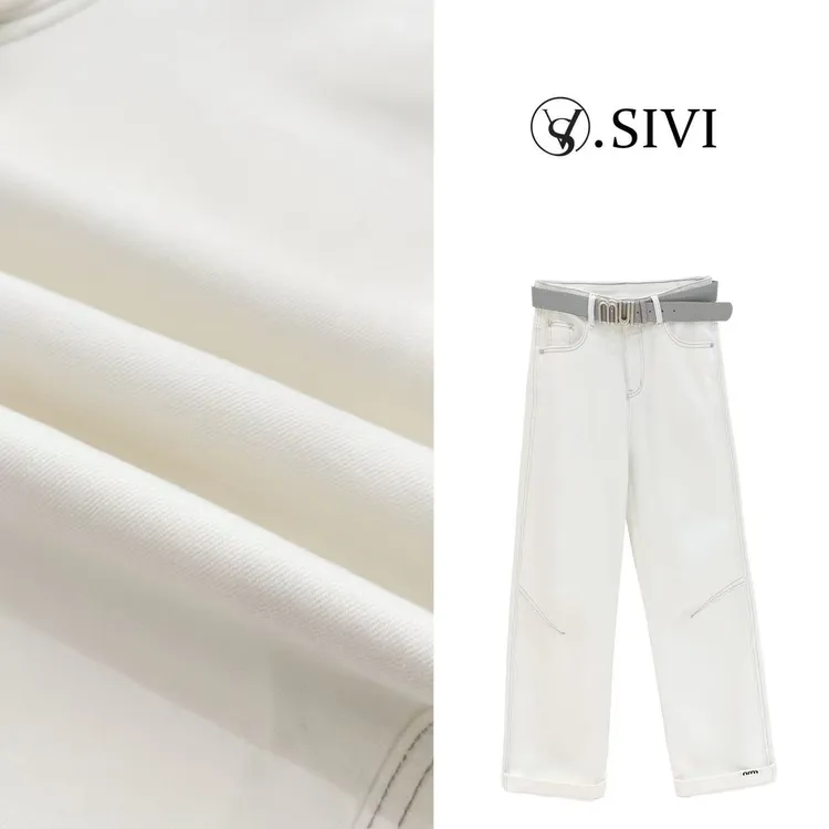 熙薇【冬去春来】2025早春新款时尚显瘦休闲八分牛仔裤H1085