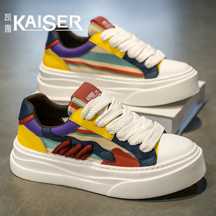 凯撒男鞋2025新款韩版低帮透气休闲板鞋子男款秋季干净感痞帅潮鞋