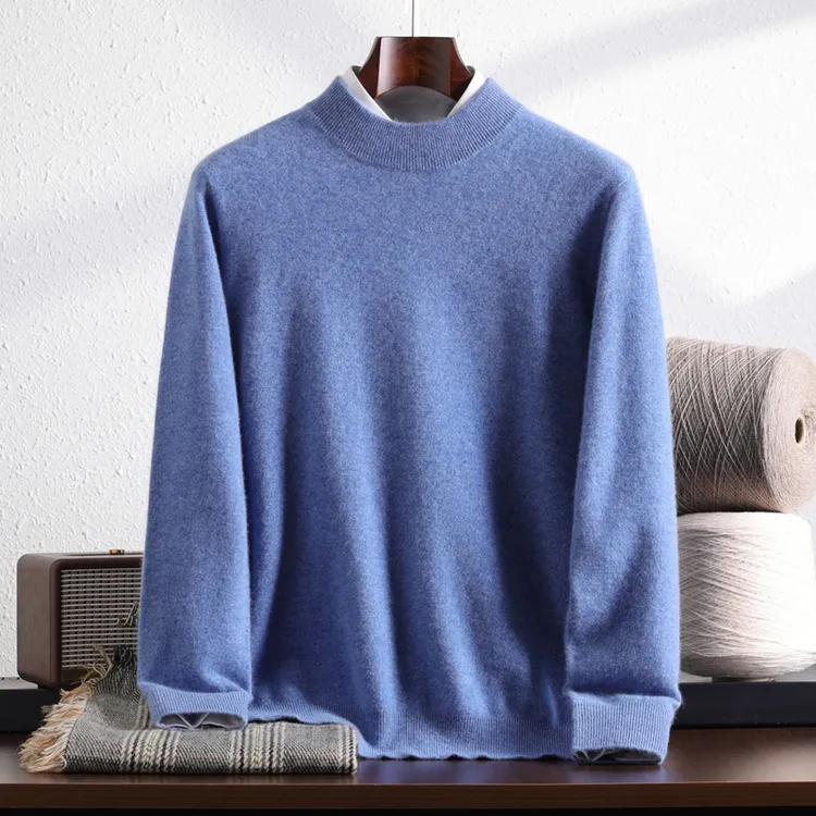 S602正品纯山羊绒 男士半高领常规厚度 贴身穿轻盈保暖健康好材质