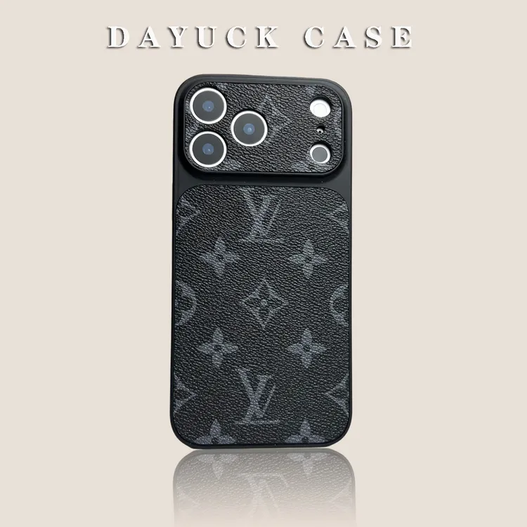 新款磁吸适用iphone17promax手机壳潮牌老花16/15/14皮质13大视窗