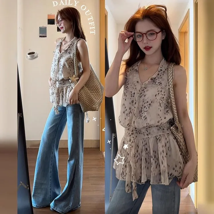 法式美背吊带背心女夏季新款露背无袖挂脖设计感上衣时尚T恤显瘦