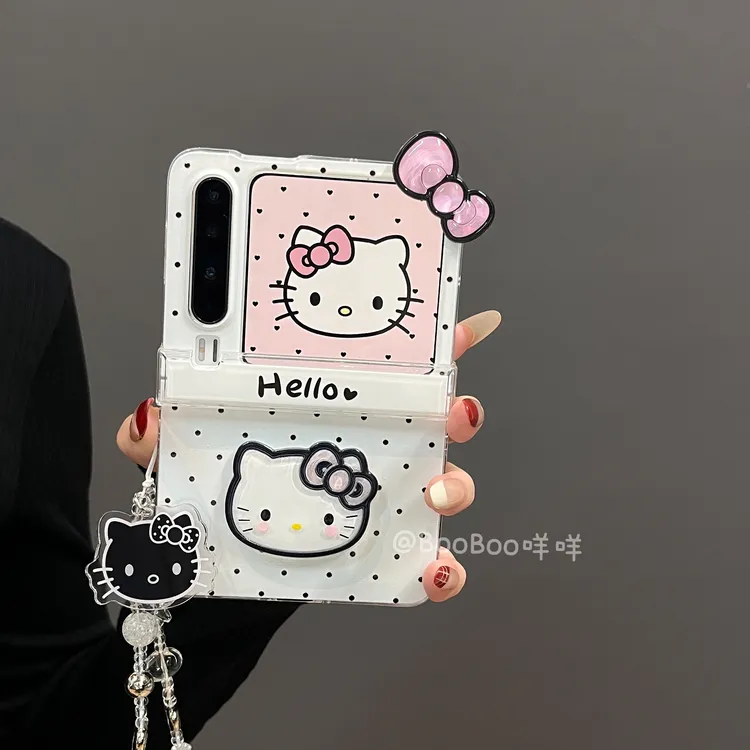  波点HelloKitty适用华为PuraX折叠屏手机壳小米2荣耀magicvflip2