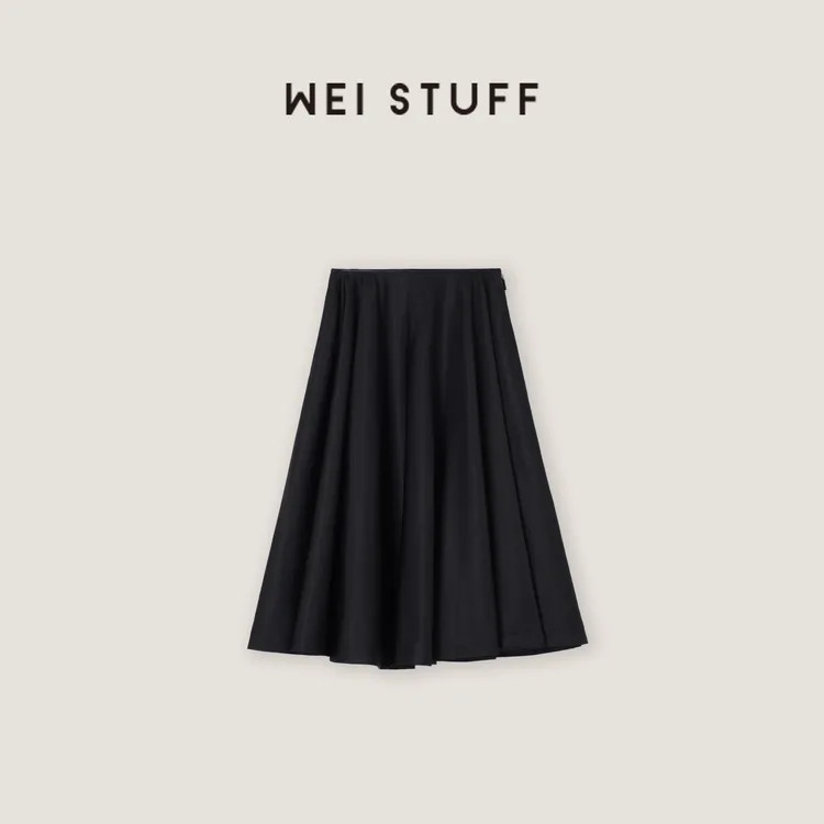 WEI STUFF  “罗马伞裙” 优雅随性高腰百搭显瘦半身裙 9158