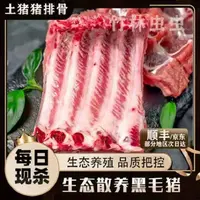 精品土猪排骨农家土猪肋排骨猪前排带10%脊骨顺丰快递xls