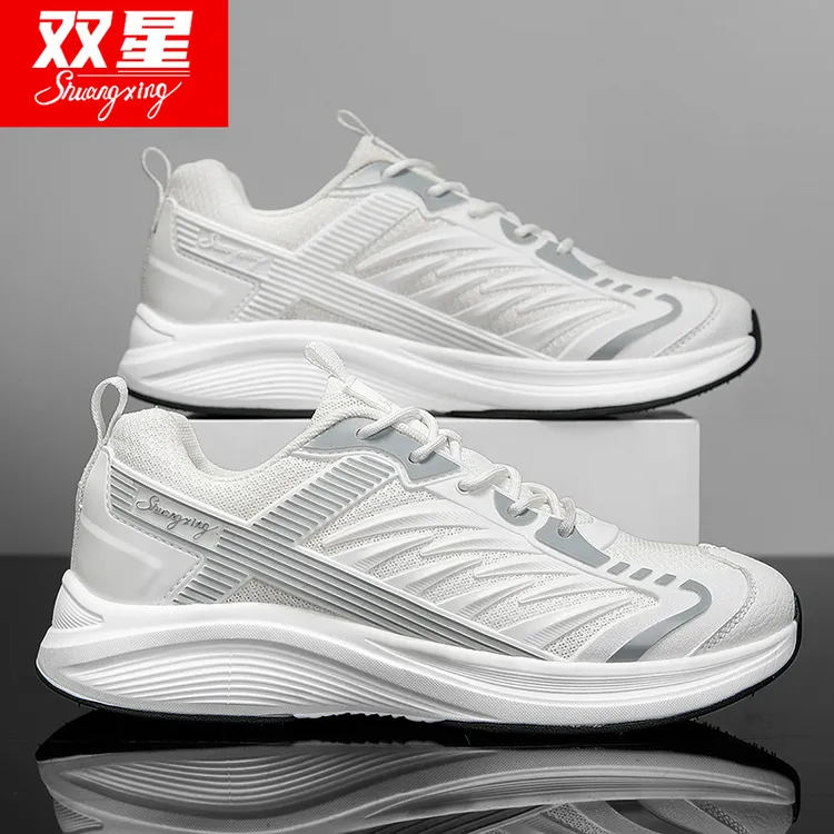 双星男鞋运动鞋2025春秋季新款网面透气青少年男士防滑休闲户外鞋