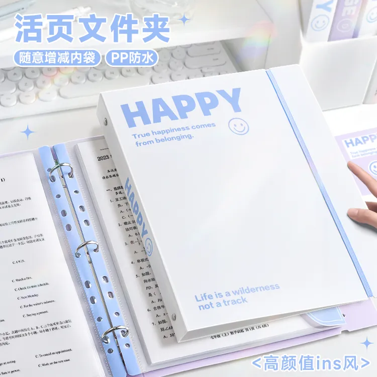 a4文件夹学生用试卷活页文件收纳册高颜值试卷收纳袋学生用资料册
