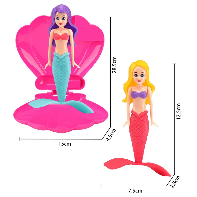 夏季贝壳潜水玩具美人鱼从贝壳里出来的玩具游泳戏水