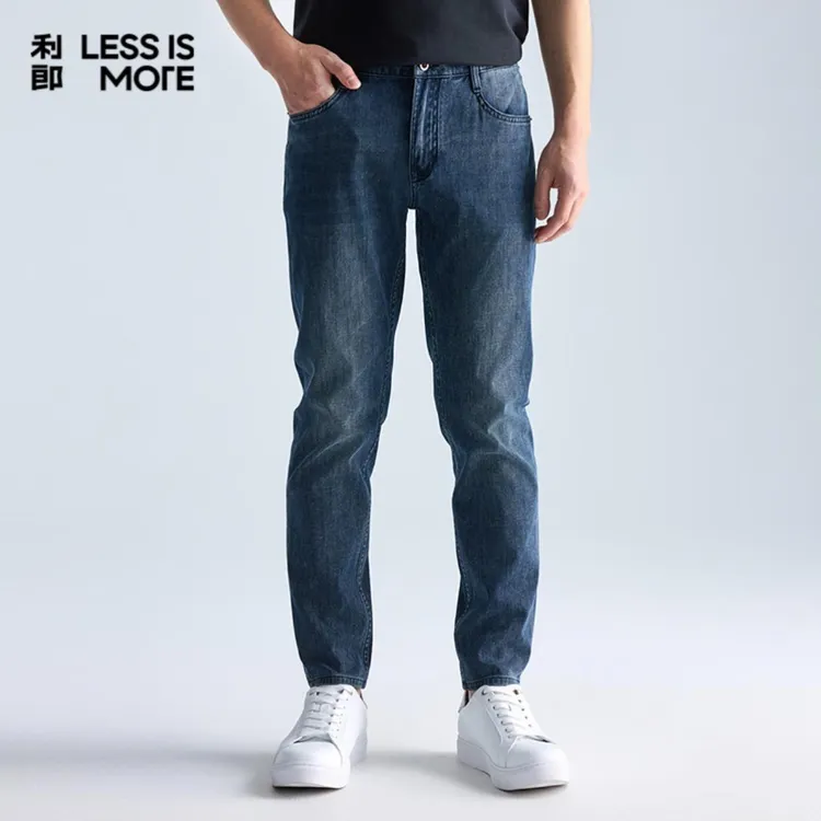 利郎【619X牛仔蓝】男士牛仔裤时尚百搭修身高弹力水洗- A5CNZ10401