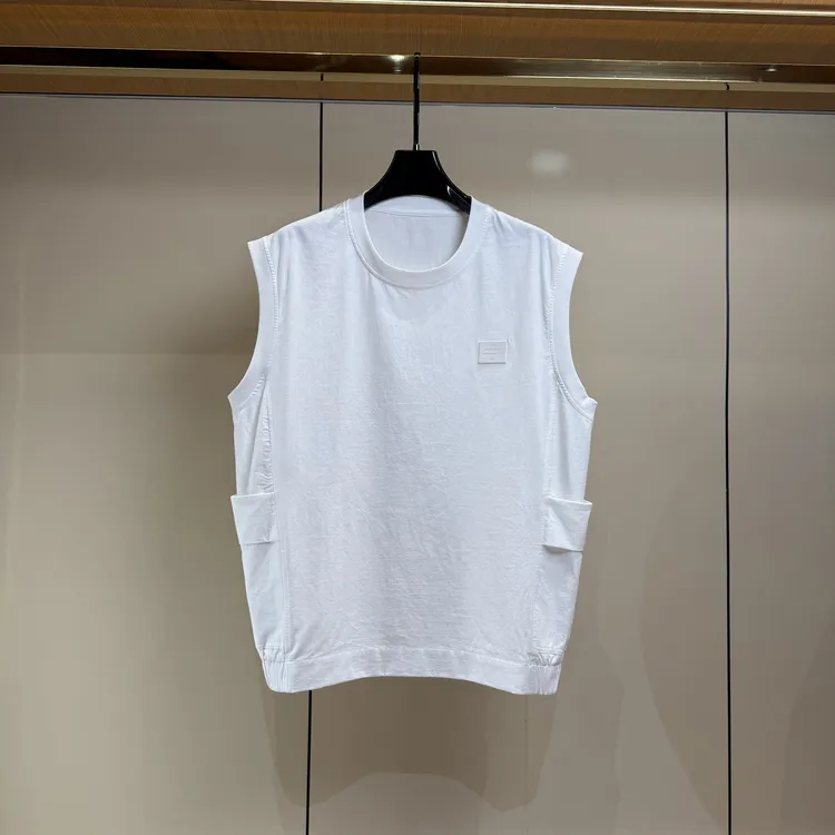 「F6658」“极简风圆领背心” 夏季新款运动宽松无袖坎肩白标T恤
