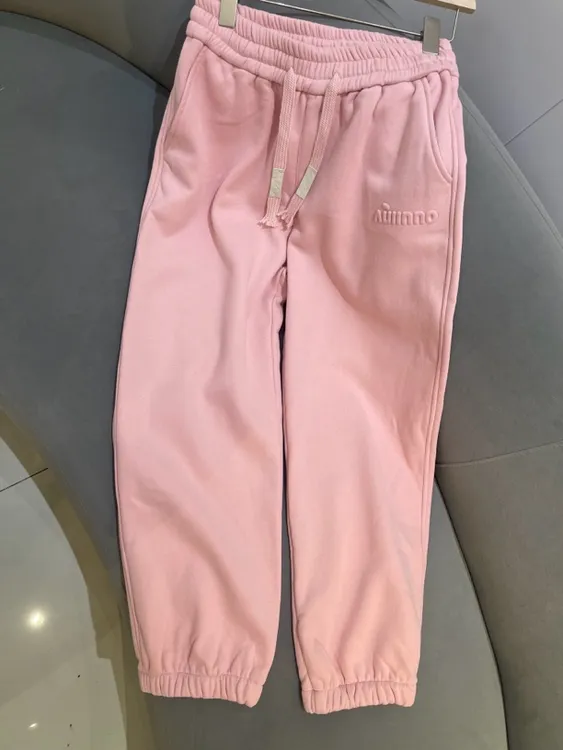 休闲裤闺蜜新款秋冬刺绣粉色长裤加绒宽松运动裤束脚裤休闲时尚