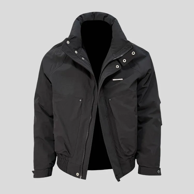 ohmmayby立领羽绒服男冬季新款潮牌休闲时尚百搭修身短款加厚外套