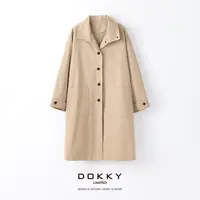 Dokky「莱茵河畔」定纺重磅斜纹精梳纯棉.利落大气.中长款风衣外套