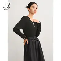 【小余专属】商场同款JZ玖姿JWDQ31023V领针织绵羊毛针织衫女秋季款