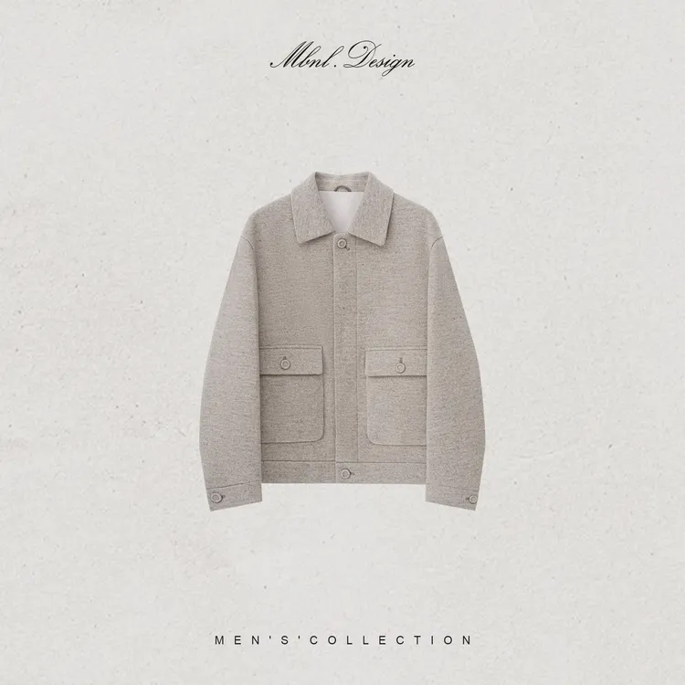 MBNL-F「D.R Blending·燕麦」秦磊男装羊绒羊毛混纺夹克LL-WWT0126
