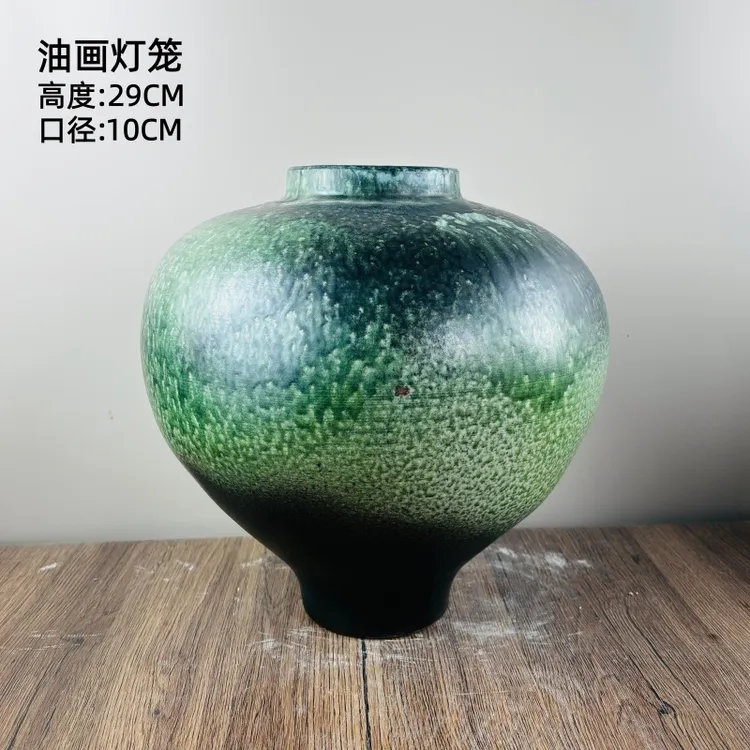 景德镇陶瓷花瓶侘寂风禅意摆件插花民宿酒店复古怀旧客厅家居花器