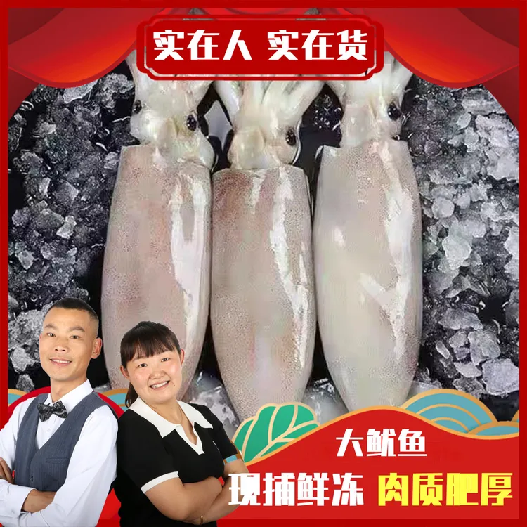 【初七推荐】新鲜速冻大鱿鱼 冷冻海鲜 肉质鲜嫩