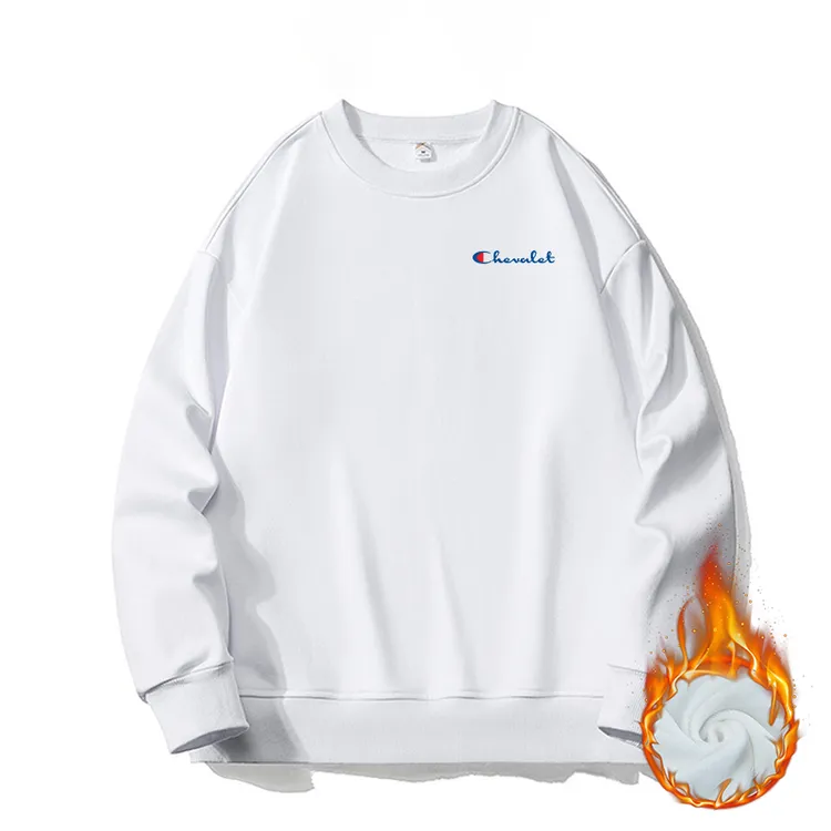 冠军犀牛系列情侣卫衣女刺绣圆领重磅连帽衫宽松纯色卫衣男秋冬1