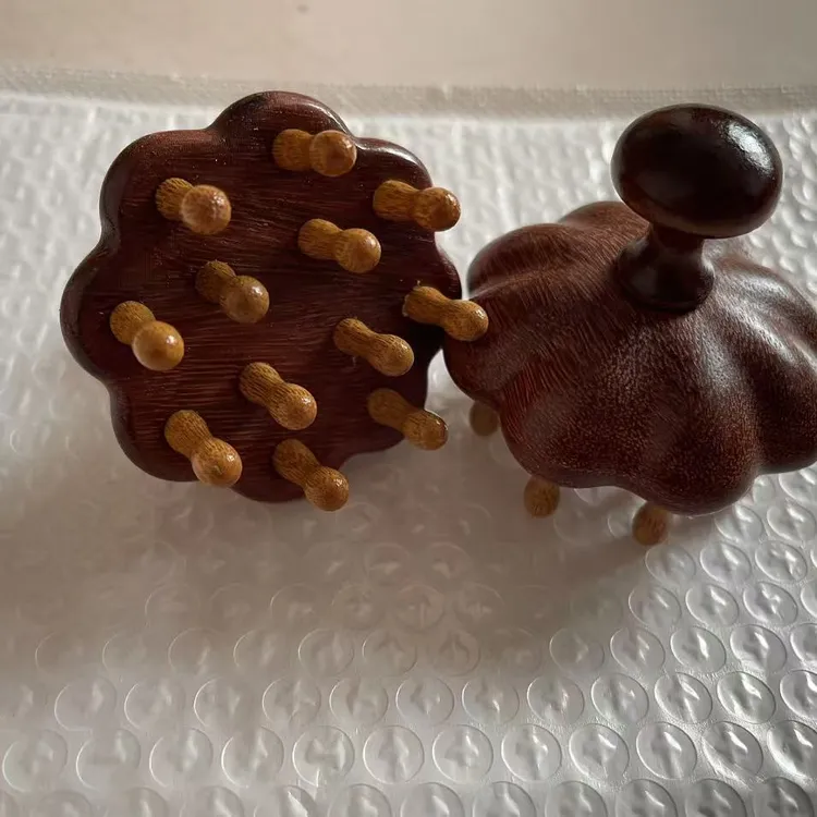 通用按摩梳发饰按摩器精油按摩棒复古马尾梳头梳子