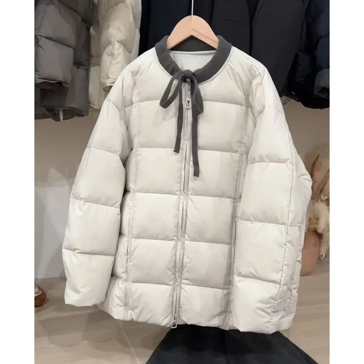 圆领短款设计感2025新款冬季独特超好看今年流行爆款小个棉服加厚