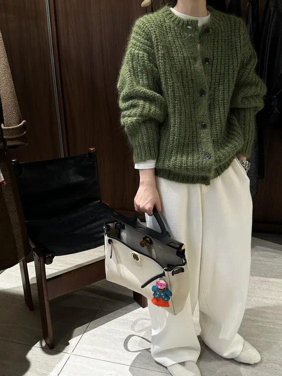 【大白兔羊毛裤】羊毛褶皱微茧型直筒裤 J25KZ902