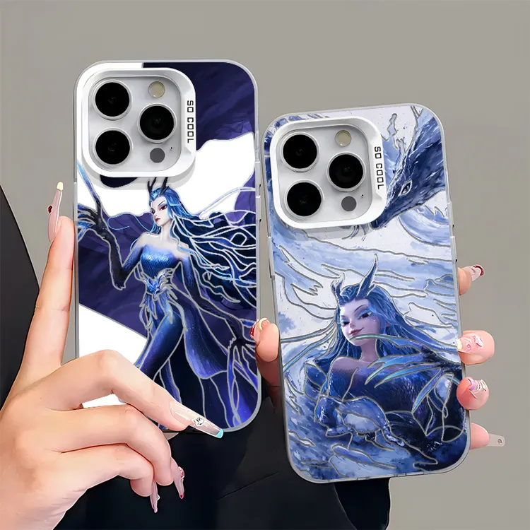 水墨风敖闰彩银适用苹果15/16手机壳vivo华为p70oppo小米14套13女