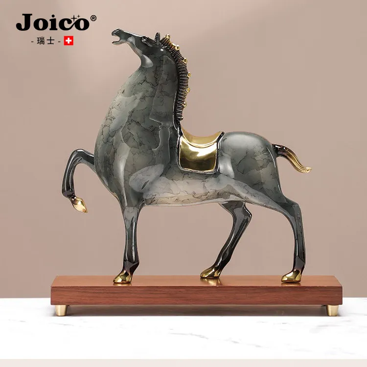 joico瑞士黄铜马摆件办公室领导客厅乔迁新居生肖装饰品送礼礼品
