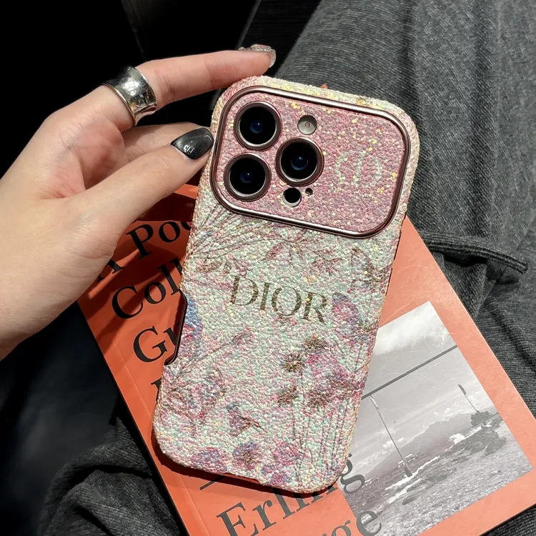 新款亮片皮质适用苹果17ProMax手机壳防摔15高级感iPhone16软边女