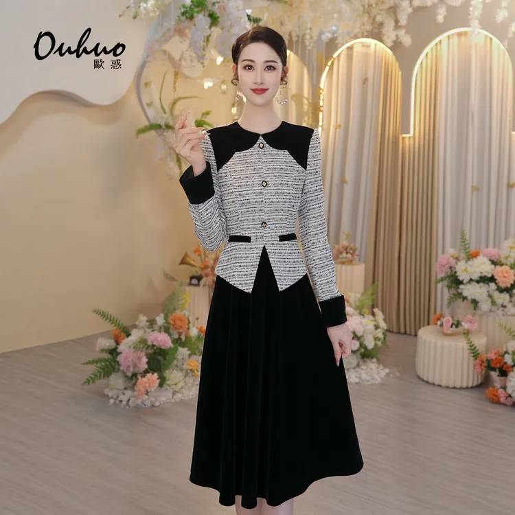 【木木定制】2025年秋冬新款高贵时尚优雅端庄显瘦连衣裙OHDRI10052