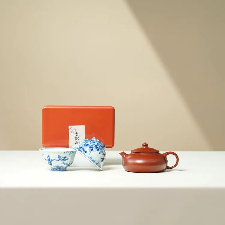 宜兴原矿纯手工红皮龙紫砂壶家用功夫茶具泡茶器黄飞七把壶紫砂壶