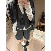 SP 慵懒纸片人挂脖中裤针织三件套女套装秋季休闲气质套装羊毛