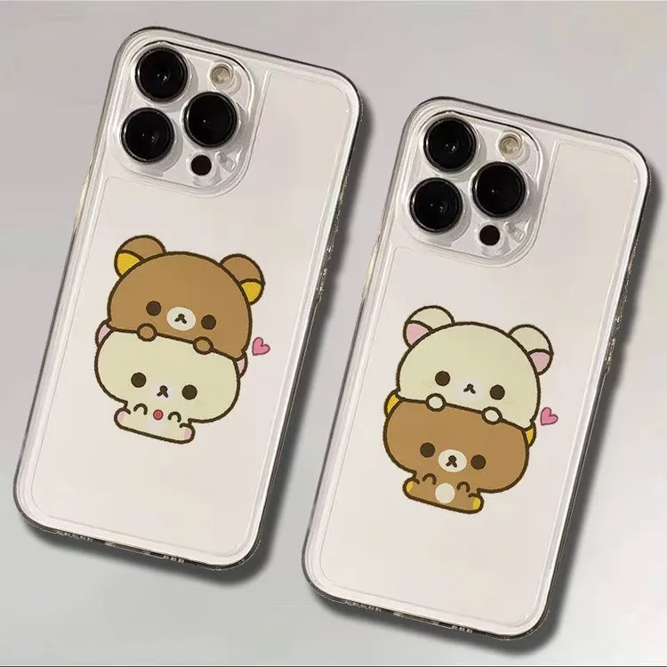 志皇贴贴轻松熊适用于苹果16promax手机壳15plus创意14pro透明13