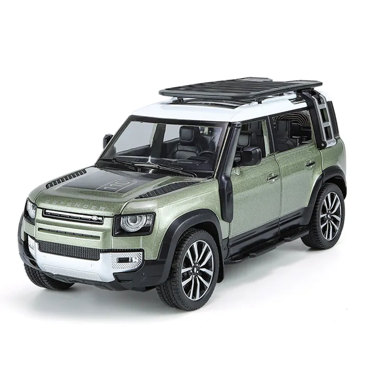 1:24正版路虎卫士合金仿真车模型多功能儿童玩具越野车带灯光声效