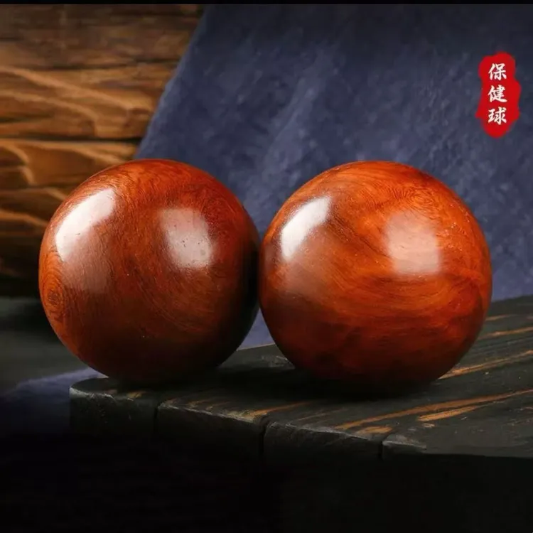 大木侠缅甸花梨木手大果紫檀球把玩球实心实木手球手把件（5.0）