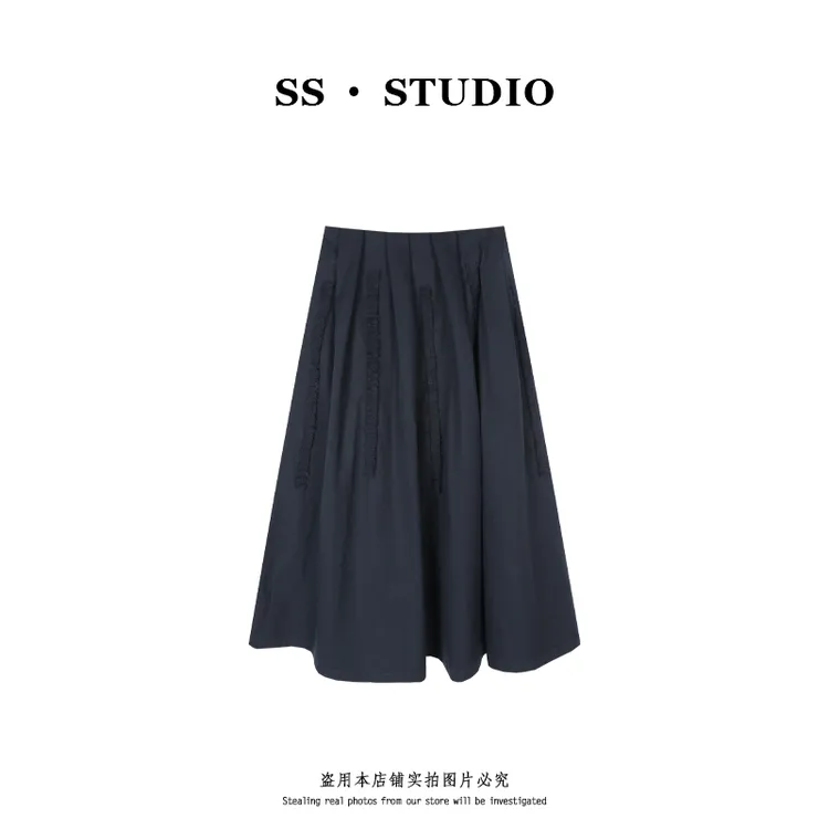 【SUSU】显瘦气质高腰休闲百搭早秋半身裙（拉链款）SS-5416